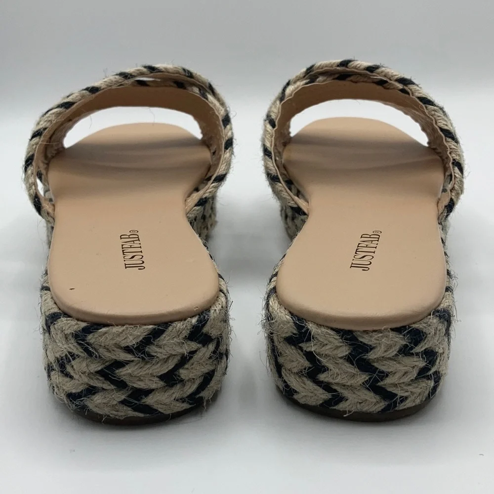 JUSTFAB Island Hopping Platform Slide Sandal 9.5